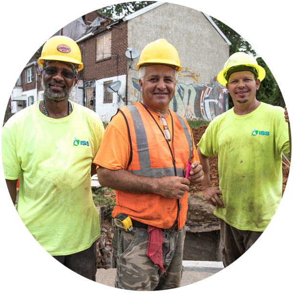 Group of local entrepreneurs working on one of our stormwater projects