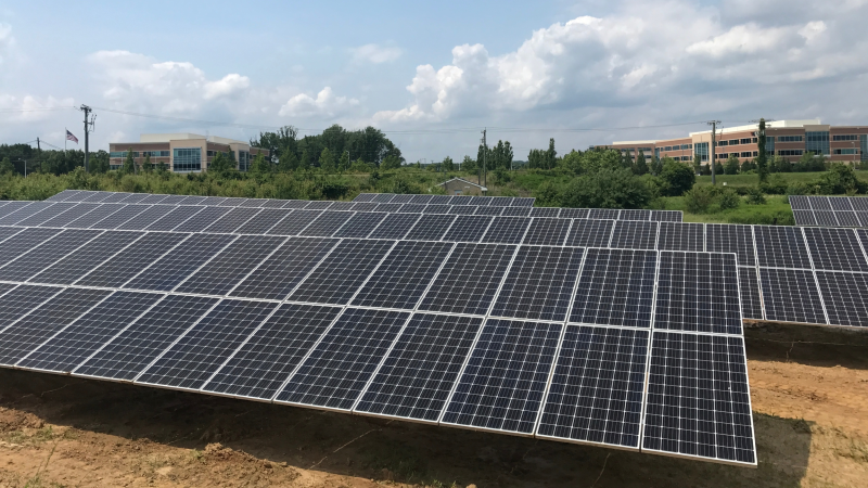 Ground mount solar at Aberdeen Proving Grounds