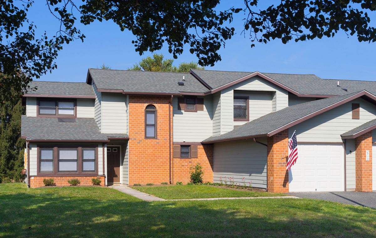 Front view of a brick home