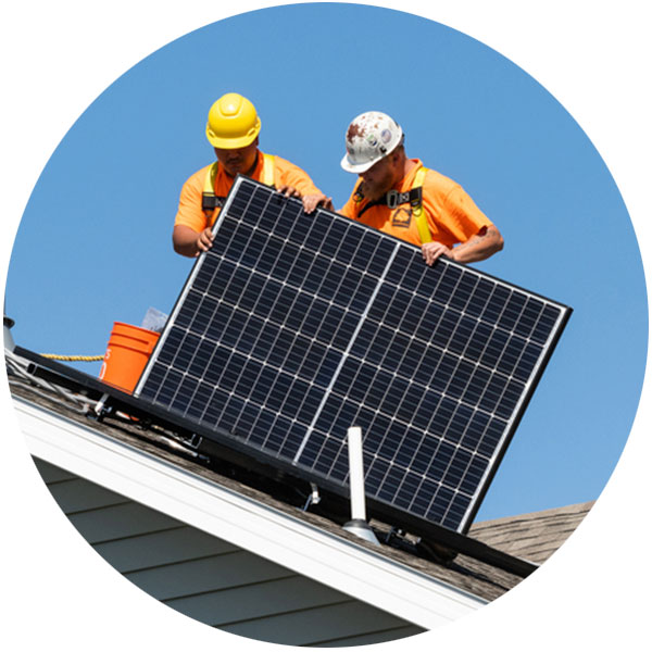 Workers Installing Solar Panels