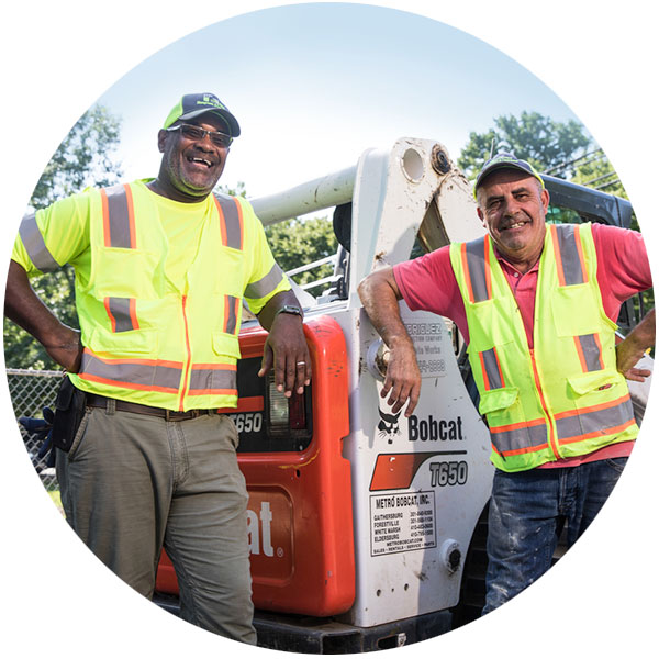 Contractors smiling