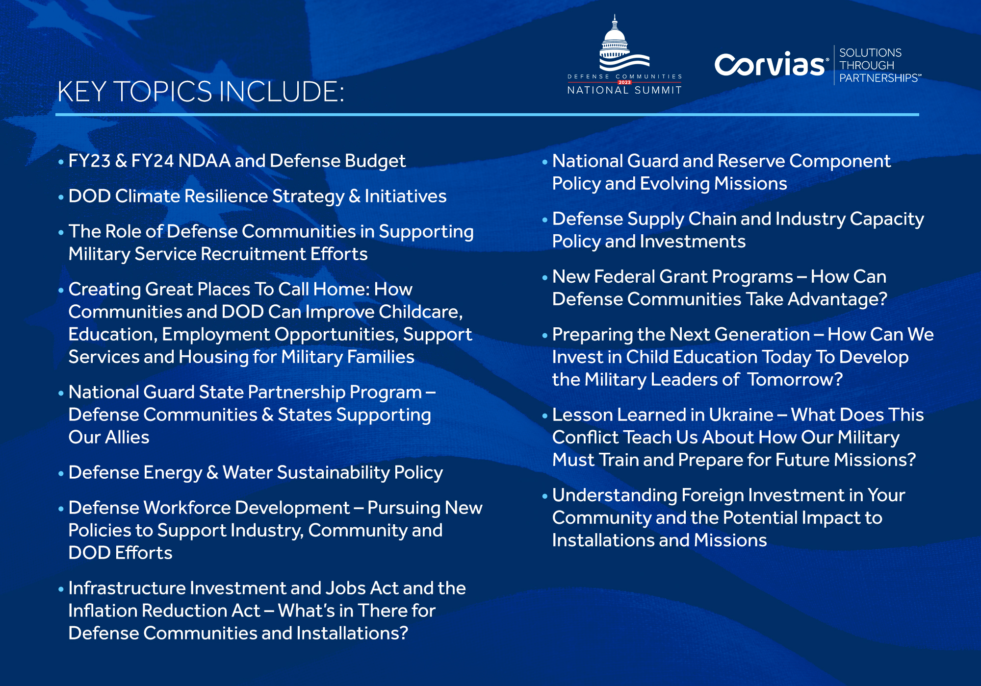 Corvias sponsors "We Are One" Community Reception at the Association of Defense Communities National Summit
