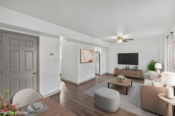 A renovated military home with new resilient flooring