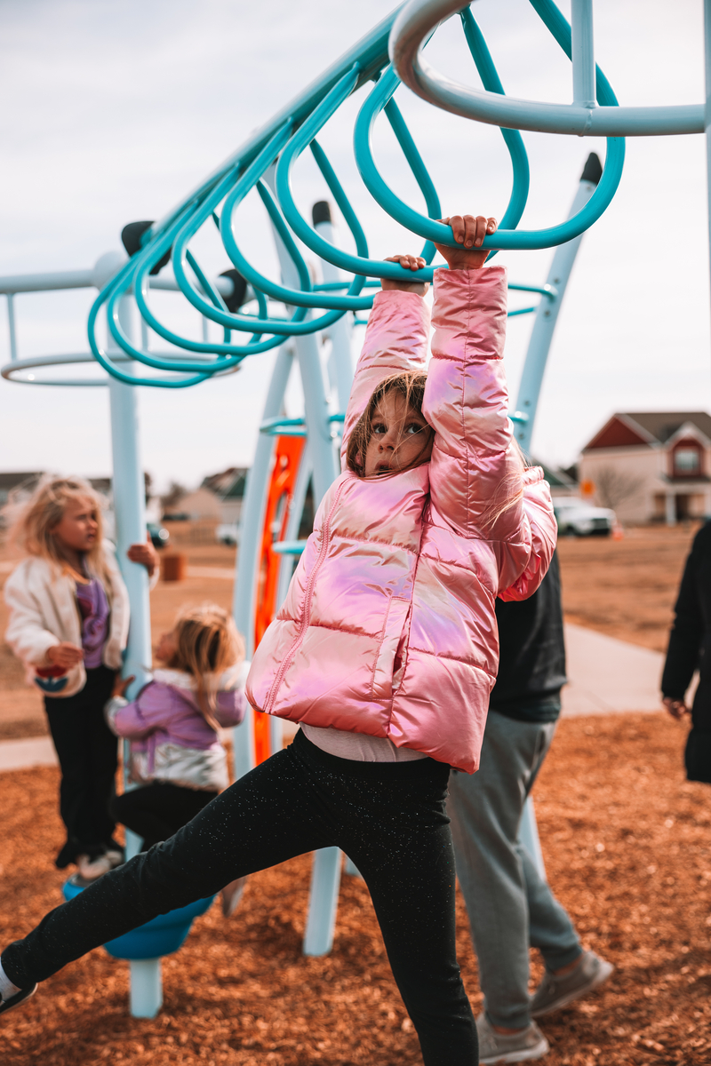 Corvias' youngest residents enjoy the newly opened playground during a grand opening celebration at Fort Sill.