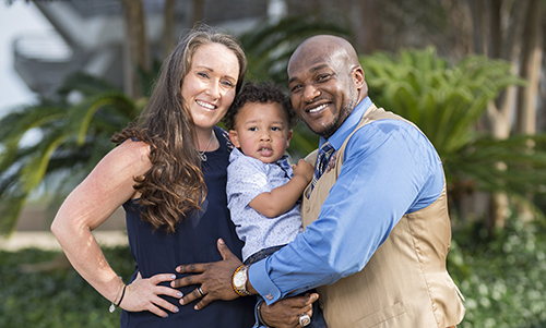 Parents with their child