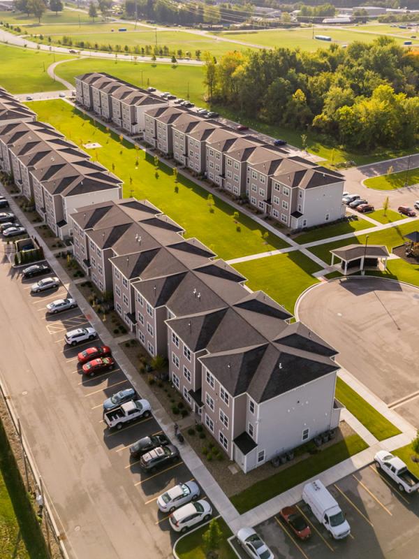 The Landings at Notre Dame aerial view
