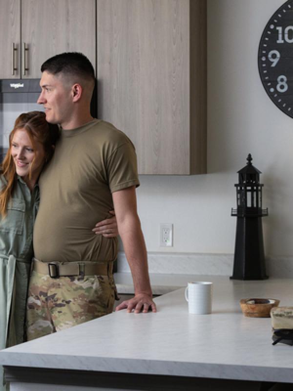 military family enjoys home