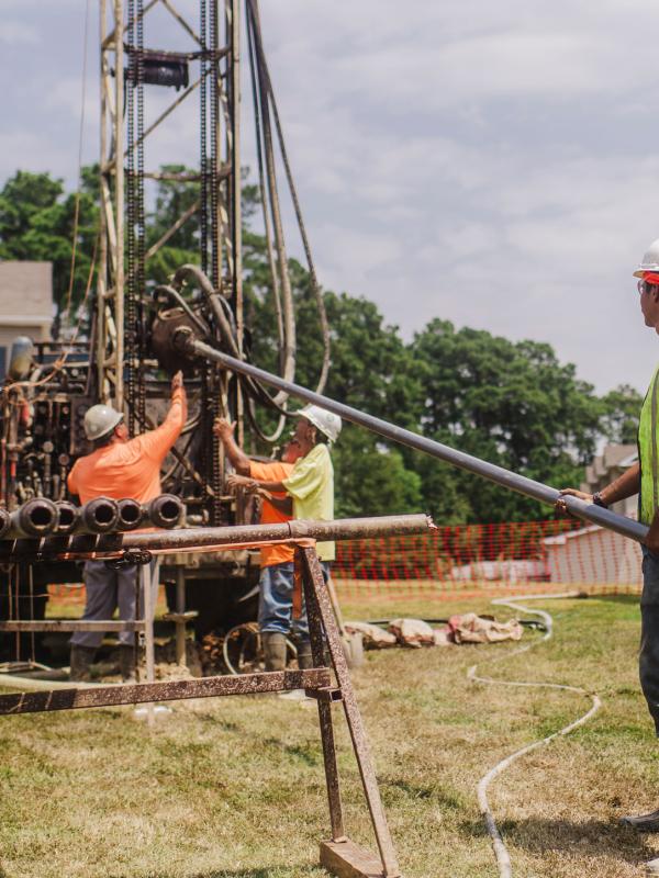 Checking Geothermal Energy Drill