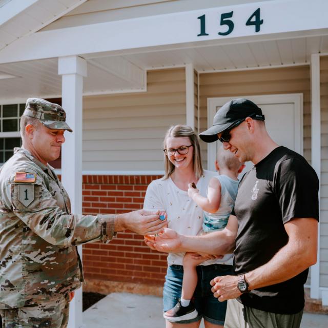 Military family moves into Corvias on-post housing