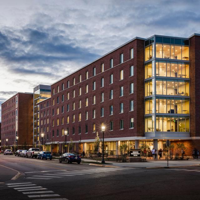 Exterior of an apartment building at Purdue