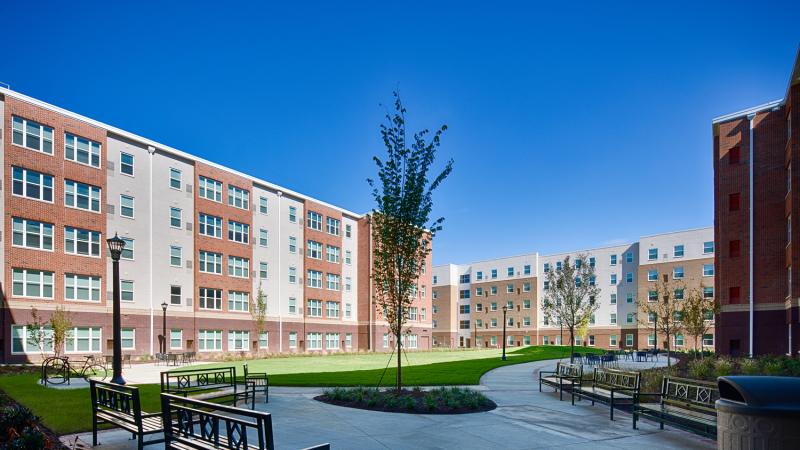 Courtyard in the undergraduate residence halls