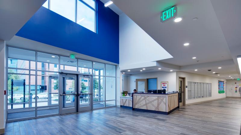 Lobby of the undergraduate residence hall