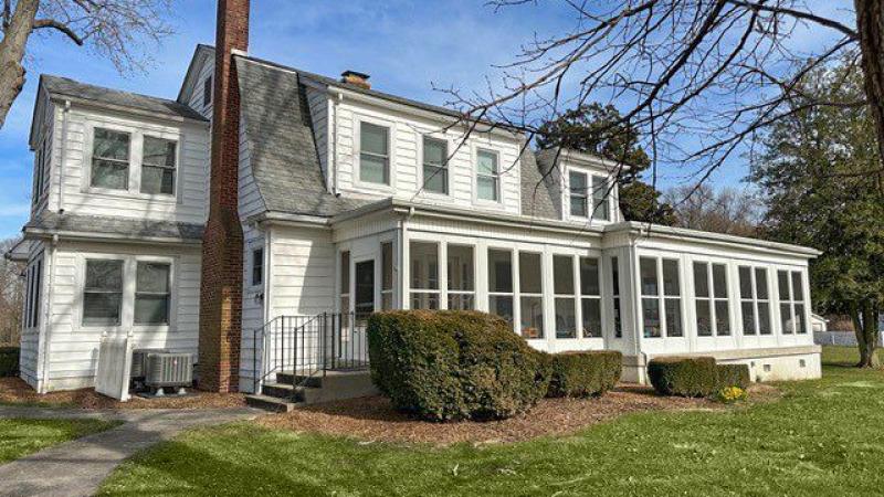 Front view of an older home