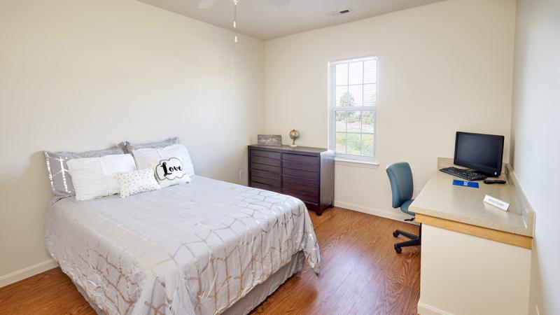 An apartment bedroom