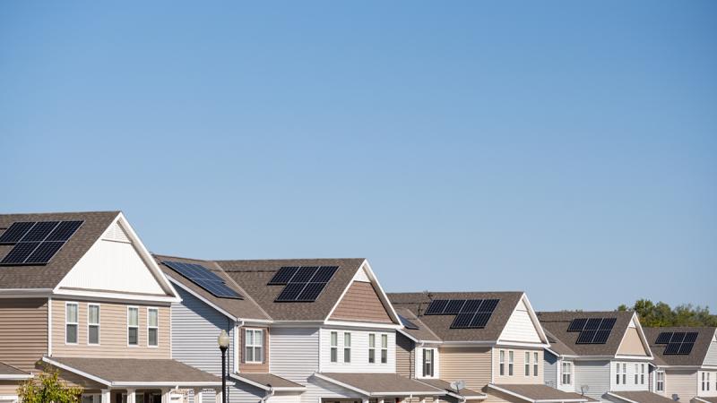 Roofs with solar panels