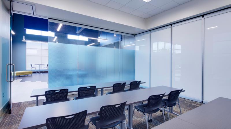 Inside of a small classroom