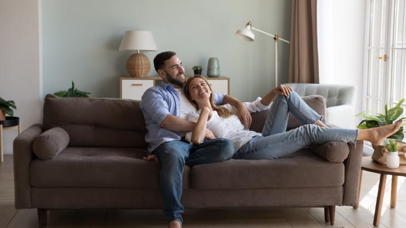 Couple Enjoying Time on Couch