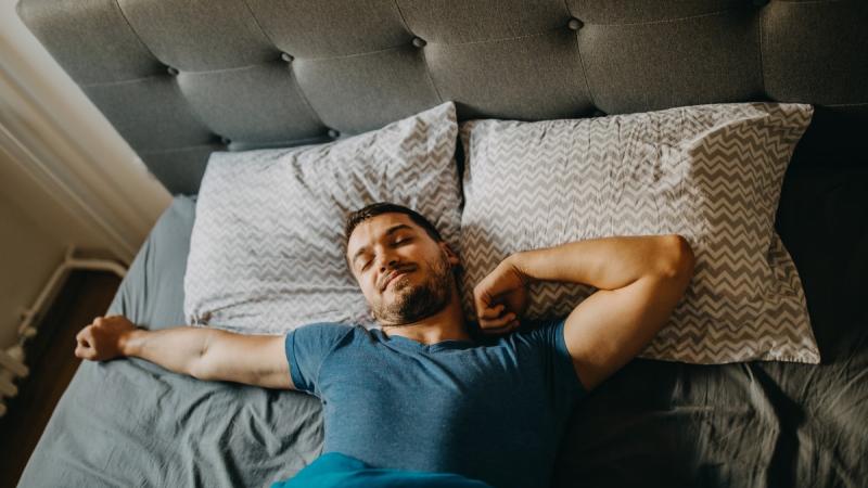 Man Waking Up Refreshed