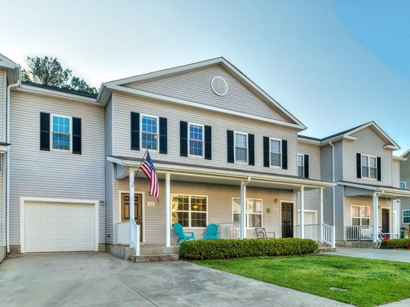 Outside of townhomes