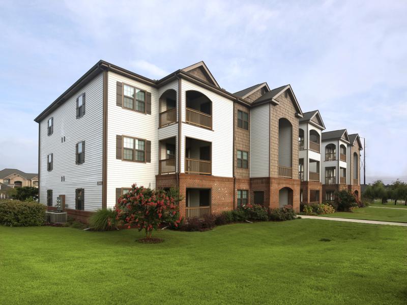 Exterior of an apartment building