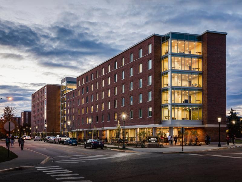 Exterior of an apartment building at Purdue