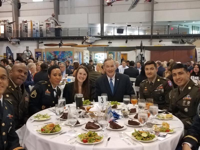 Corvias Military Partnership Executive, Al Aycock, joins service members at the annual Help for Heroes Luncheon that supports the Army Scholarship Foundation