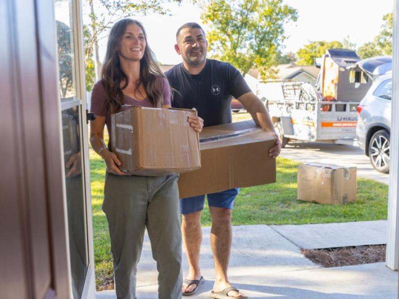 Family moves on-base into military housing