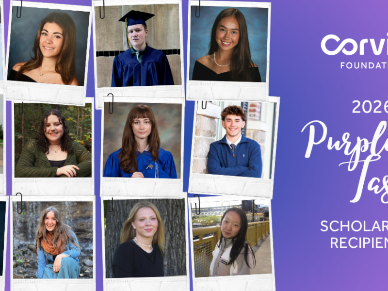 Corvias Foundation has awarded a Purple Tassel Scholarship to 14 military-connect students. Not pictured: Daley Ottersbach, Ricki Walker
