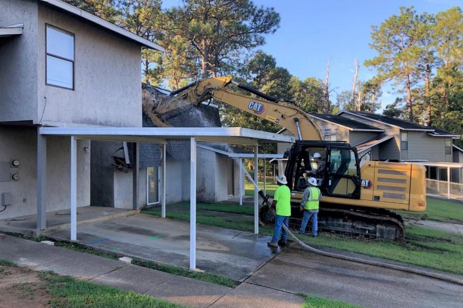 Fort Polk homes demolition make way for new construction